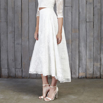 Le Fay Lace Bridal Midi Skirt, 2 of 4