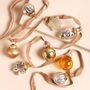 Neutral Mixed Mini Bauble Ribbon Garland, thumbnail 1 of 3