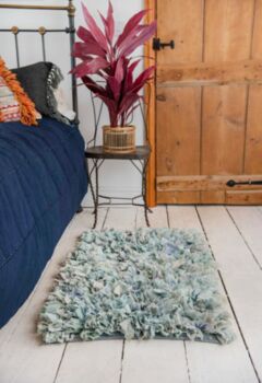 Recycled Silk And Crepe Rag Rug, 3 of 5