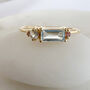Luella Asymmetrical Blue Topaz And Tourmaline Ring, thumbnail 6 of 7