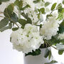 Faux White Hydrangea And Eucalyptus Arrangement, thumbnail 4 of 5