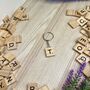 Scrabble Initial Letter Personalised Keyring Keychain, thumbnail 2 of 3