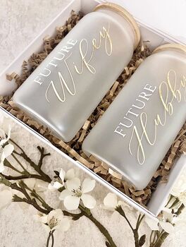 Future Hubby And Wifey Glass Tumblers, 2 of 3