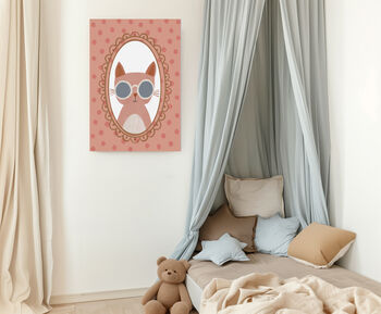 Cool Cat Portrait Nursery Art Print, 3 of 4
