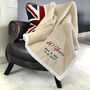 Personalised Ruby Wedding Anniversary Neutral Blanket, thumbnail 1 of 7