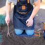 Personalised Denim Apron With Leather Straps, thumbnail 2 of 6
