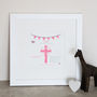 Holy Communion Card Pink Cross, thumbnail 2 of 2