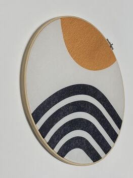 Abstract Wall Decor Hoop, Mid Century Wall Hangings, 2 of 3