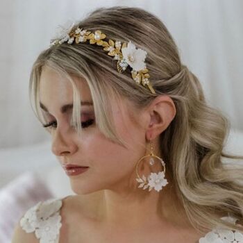 Handbeaded Statement Floral Bridal Hairband, 2 of 12