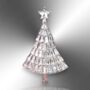 Elegant Crystal Christmas Tree Festive Brooch, thumbnail 3 of 7
