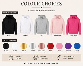 Hubby Or Wifey Hoodie Personalised With Your Wedding Date, 4 of 5