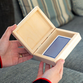 Personalised Playing Cards Holder Box Players Gonna Play, 5 of 6