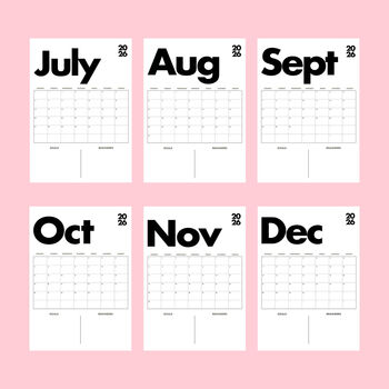 2026 Black And White Minimal Calendar, 5 of 5