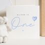 Personalised 1st Birthday Card For Son Blue Balloon, thumbnail 1 of 7