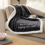 Personalised Charcoal And White Super Soft Blanket, thumbnail 3 of 12