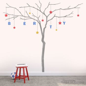 Nursery Branch Tree And Alphabet Stencil Set, 2 of 8