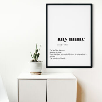Personalised Friend Definition Typography Print, 2 of 6