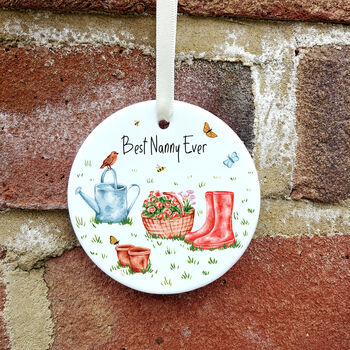 Personalised Best Mum Floral Garden Ceramic Decoration, 4 of 5