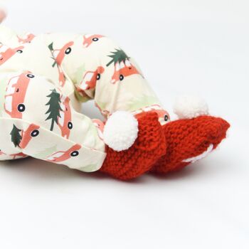 Personalised Pom Pom Baby Slippers, 3 of 4