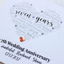 Personalised 7th Copper Wedding Anniversary Card, thumbnail 6 of 10