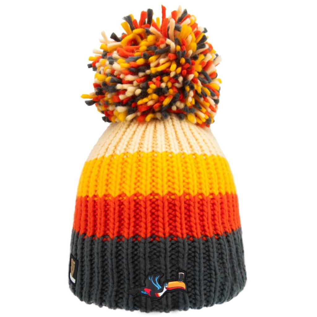 Guinness Toucan Striped Bobble Hat