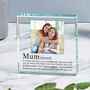 Perosnlised Definition Of A Mum Glass Photo Token, thumbnail 2 of 3