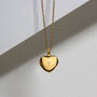 Diamond Set Heart Urn Necklace 18 K Gold Plated Silver, thumbnail 5 of 5