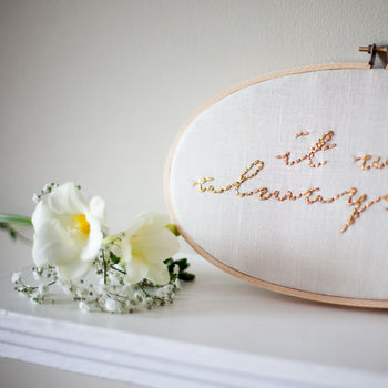 It Was Always You Wedding Embroidery Hoop Sign, 4 of 7