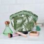 Personalised Green Tropical Dome Quilted Make Up Bag For Her, thumbnail 2 of 3