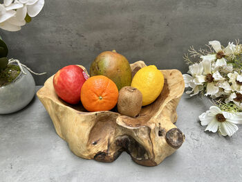 30cm Handmade Wooden Root Bowl – Balinese Gamal Wood, 2 of 12