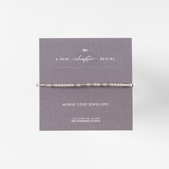 Sterling Silver New Chapter Morse Code Bracelet, 5 of 6