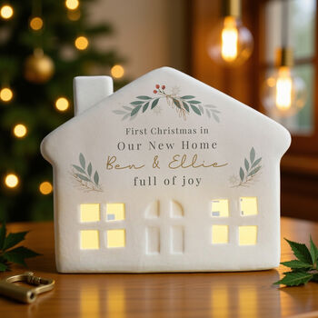 Personalised Christmas Foliage LED House, 2 of 5
