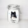 Personalised Akita Dog Treat Jar Pet Gift, thumbnail 1 of 2