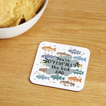 Choose Your Message Fishing Coaster, 3 of 6