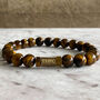 Men's Tottenham Hotspur Football Fan Tiger's Eye Bracelet, thumbnail 1 of 4