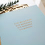 Eid Mubarak Card Powder Blue With Gold Foil Typography, thumbnail 3 of 3