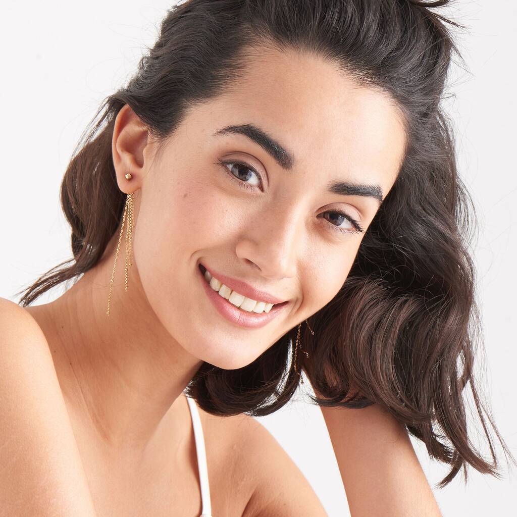 Gold Plated 925 Tassel Drop Ear Jackets By ANIA HAIE