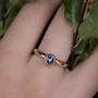 Solid Gold December Birthstone Tanzanite Solitaire Ring, thumbnail 1 of 6