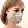 Skeletal Leaves Silk Face Mask With Lanyard, Silk Bag, thumbnail 1 of 6