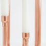 Copper Octagon Statement Candle Holder Tall Centrepiece, thumbnail 3 of 3