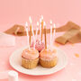 Pink And Gold Tall Party Candles, thumbnail 1 of 2