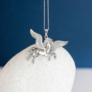 Sterling Silver Pegasus Necklace, 3 of 12