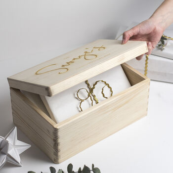 Engraved Wooden Christams Eve Box, 6 of 6