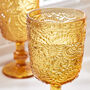 Paisley Yellow Gold Embossed Wine Glass, thumbnail 5 of 5
