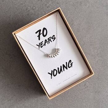 70th Birthday Necklace In Sterling Silver, 6 of 7