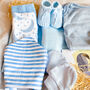 Luxury Hygge Blue Baby Letterbox Hamper, thumbnail 3 of 6