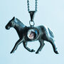 Personalised Horse Hidden Photo Necklace In Sterling Silver, thumbnail 1 of 10