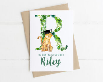 Personalised First Day Of School Card Jungle, 4 of 6