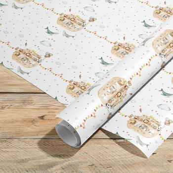 Noah's Ark Christening Wrapping Paper, 2 of 6