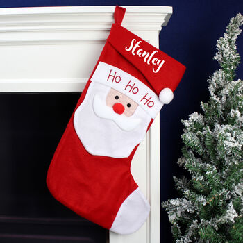Personalised Hanging Santa Christmas Stocking, 3 of 3